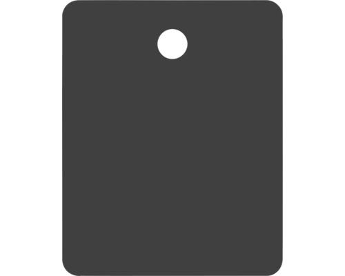 Grijs rechthoekig label met gat