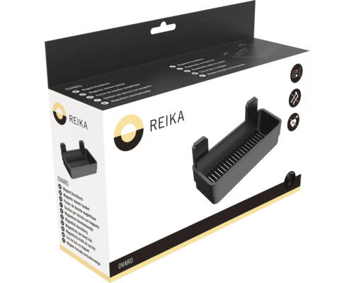 Verpakking van een Reika douche-opbergrek voor magnetische ophanging