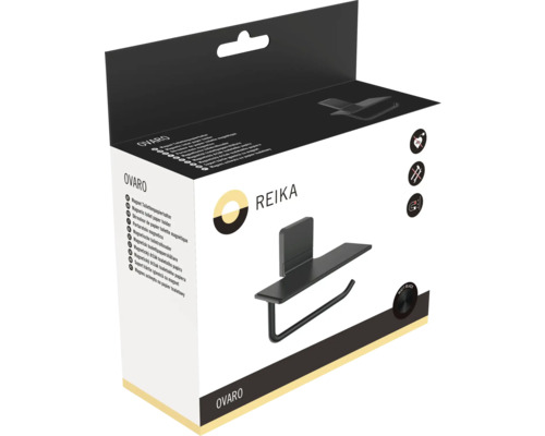 Verpakking van een magnetische toiletpapierhouder met plank