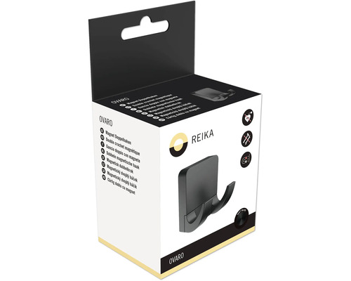 Reika Ovaro magnetische dubbele kledinghaak in verpakking