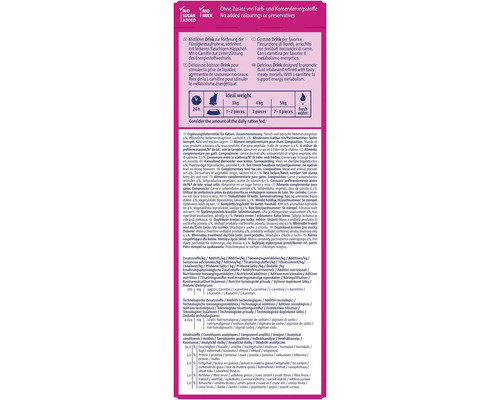 Informatie over ingrediënten en voedingsadvies voor kattendrank