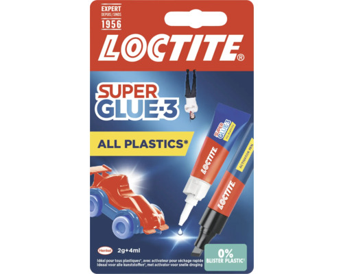 LOCTITE Secondelijm All Plastics 2 g + 4 ml Loctite Super Glue 3 All Plastics lijmverpakking