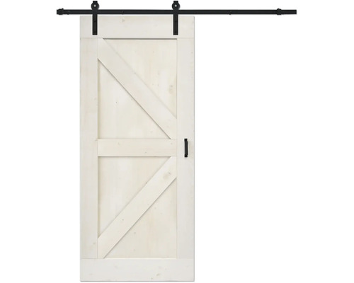 BARNDOOR Wales vintage wit compleet met basic rail en grepen 100x235 cm