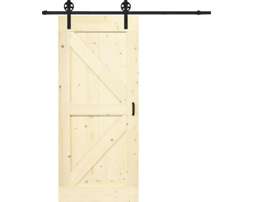 BARNDOOR Wales vintage onbehandeld compleet met spaak rail en grepen 100x235 cm