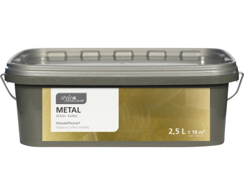 STYLECOLOR Effectverf muur Metall goud 2,5 l Metaalverf in blik, 2,5 liter