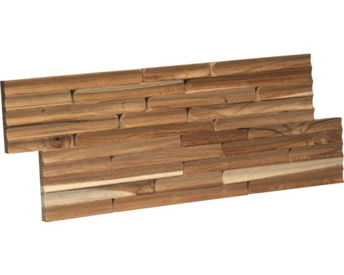 Houten wandbekleding van teakhout