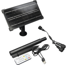 Zonnepaneel met grondpen, USB-kabel en afstandsbediening