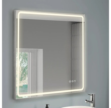 Vierkante spiegel met ledverlichting voor de badkamer