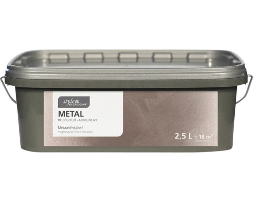 STYLECOLOR Effectverf muur Metall roségoud 2,5 l Emmer metal effectverf 2,5 liter