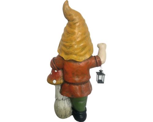Tuinkabouter met lantaarn en paddenstoel