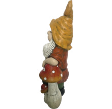 LAFIORA Decoratiefiguur kabouter met lantaarn 38x30x100 cm