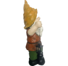 LAFIORA Decoratiefiguur kabouter met lantaarn 38x30x100 cm