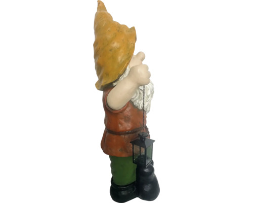 Tuinkabouter met lantaarn als decoratie voor buiten