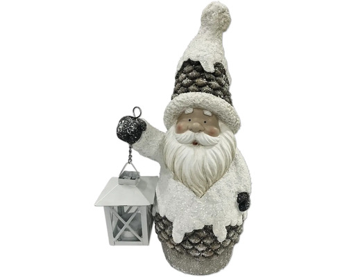 LAFIORA Kerstdecoratie lantaarn met kerstman 17X14,5X15,5 cm