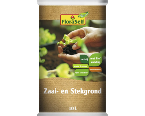 FLORASELF Nature Zaai & stek grond turfvrij RHP 10 liter