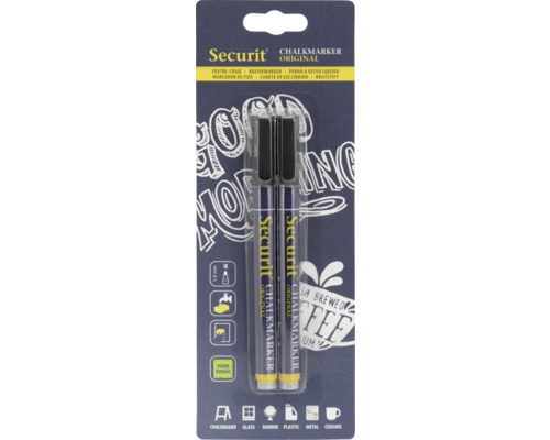 Krijtstift 1-2 mm zwart set van 2