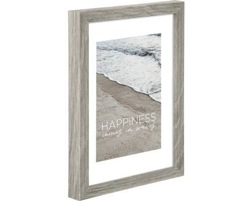 Houten fotolijst met passe-partout en strandmotief