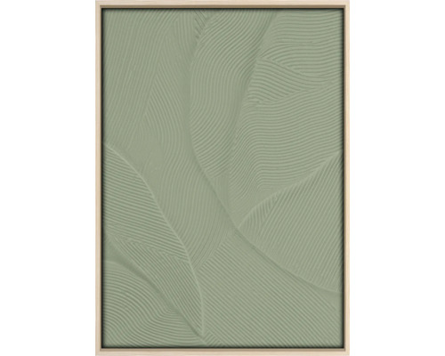 Schilderij met lijst abstract groen 50x70 cm