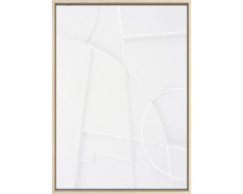 Schilderij geometrisch wit 50x70 cm