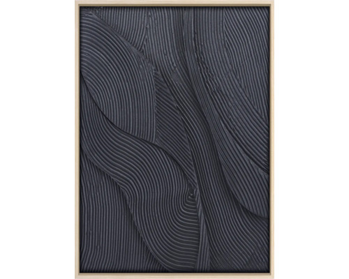 Schilderij geometrisch zwart 50x70 cm