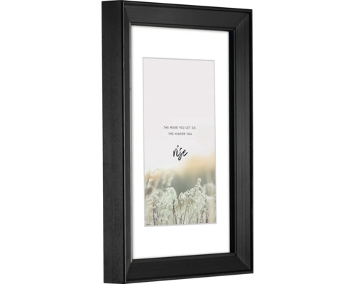 Zwarte fotolijst met passe-partout