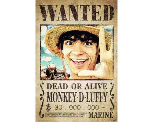 REINDERS Poster One Piece - D. Luffy 61x91,5 cm