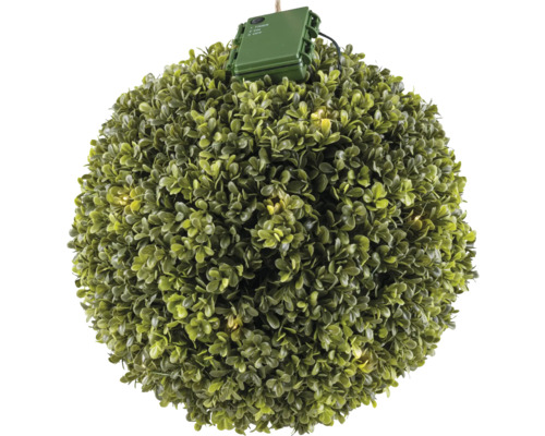 Kunstplant Buxus bol met LED Ø 30 cm