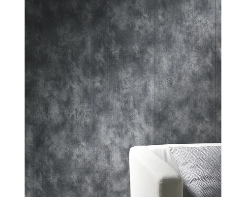 DUMAPLAST Plafondbekleding Dumapan XL SMP dark concrete 2600x375x8 mm Decoratieve wandbekleding met betonlook achter een bank
