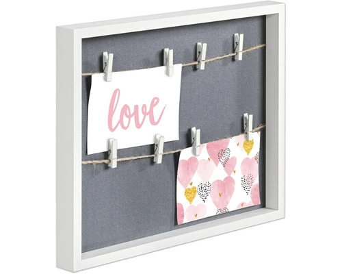 Decoratieve fotolijst met opschrift Liefde en hartmotieven