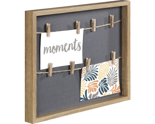 Decoratieve fotolijst met wasknijpers voor het ophangen van foto''s of notities