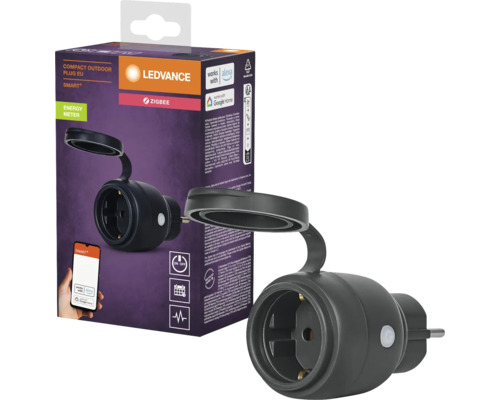 Ledvance Smart Compacte buitenstekker EU Zigbee met verpakking
