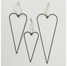 Decoratieve metalen harten om op te hangen in verschillende maten