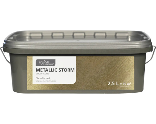 STYLECOLOR Effectverf muur Metallic Storm goud 2,5 l Metallic Storm effectverf, 2,5 liter