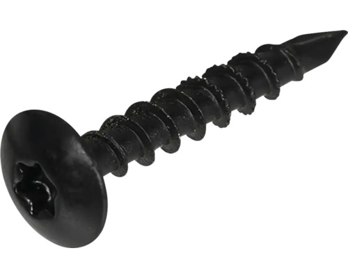 DRESSELHAUS Plaatschroef verzonken kop 6,0x40 mm zwart, 30 stuks Zwarte schroef met torx aandrijving