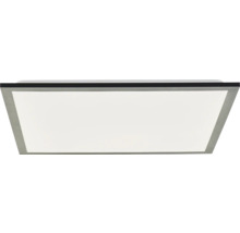 Rechthoekige plafondlamp met zilverkleurige rand