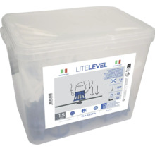 Lite Level tegel nivelleersysteem set in een transparante doos