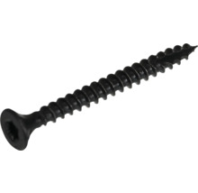 Enkele zwarte schroef met schroefdraad