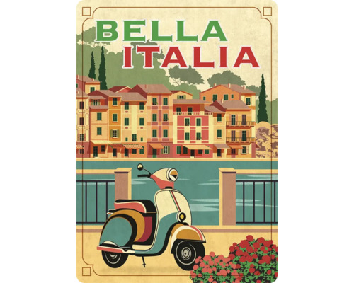 Metalen bord Bella Italia