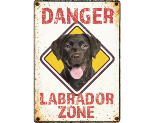 Metalen bord Danger Labrador Zone