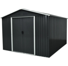 Metalen tuinhuis met dubbele deur