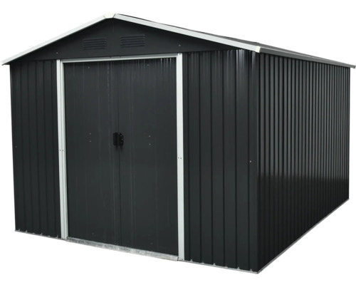 Metalen tuinhuis met dubbele deur