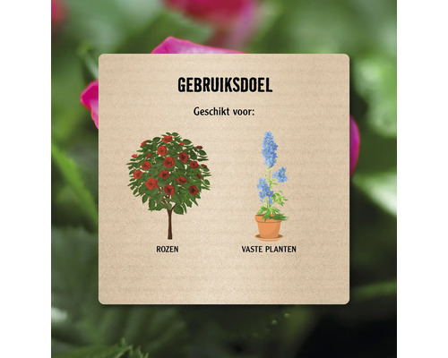 Symbolische weergave van het gebruik voor rozen en vaste planten
