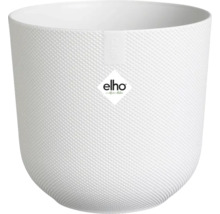 Elho logo op een witte bloempot