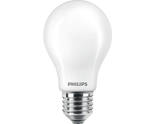 PHILIPS LED lamp E27/4,5W A60 warmwit mat, 2 stuks Philips logo op ledlamp