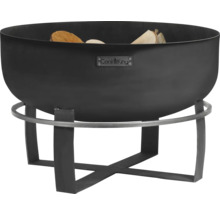 Stalen vuurschaal met hout en Cook King logo