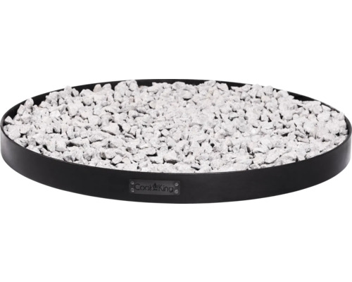 Ronde vuurschaal gevuld met lavastenen