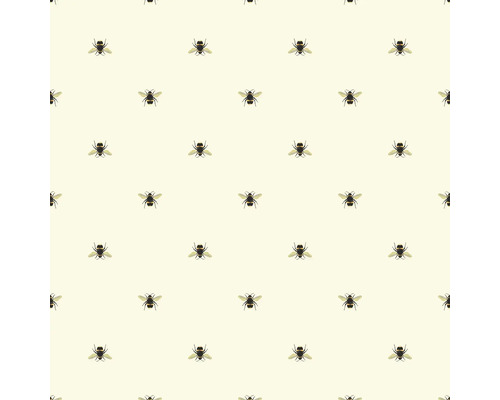 JOULES Vliesbehang 118544 Botanical Bee Crème Naadloos patroon met bijen