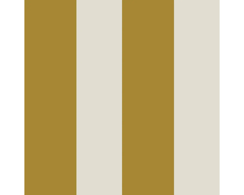JOULES Vliesbehang 118549 Harborough Stripe Antique Gold Behang met streepmotief in mosterdgeel en beige