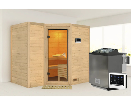 Sauna met saunakachel en bediening