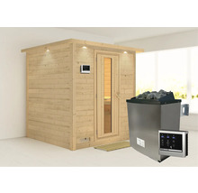 Houten sauna met saunakachel en bediening